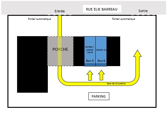 Accès au quai de déchargement de la Miroiterie et Menuiseries d'Aunis