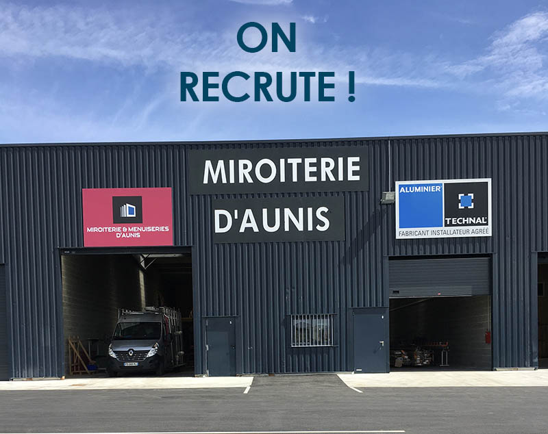 Recrutement / Offre d'emploi CDI d'un menuisier alu à La Rochelle Septembre 2021 par la Miroiterie et Menuiseries d'Aunis